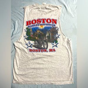 Harley-Davidson sleeveless BOSTON Tshirt | L
